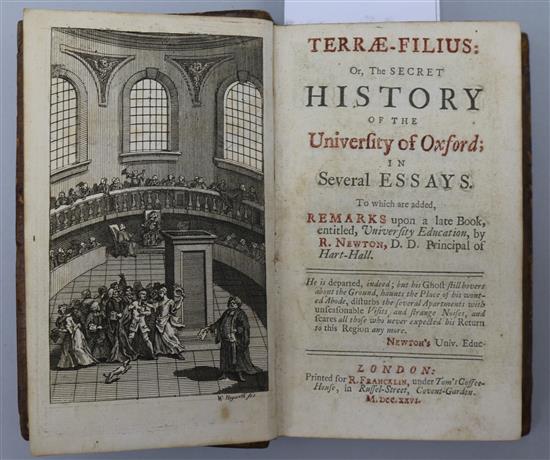 Amhurst, Nicholas - Terrae-Filius: or, The Secret History of the University of Oxford, 2 vols in 1, 8vo,